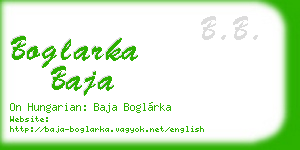 boglarka baja business card